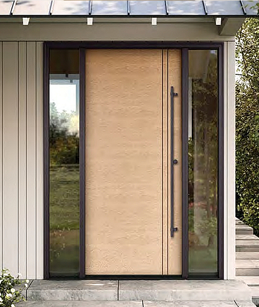 Therma Tru Modern Glass Door with Privacy Glass Sidelights